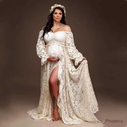 Maternity Dresses 2 in 1 Maternity Photography Outfit Dress Pregnancy Photo Shoot Long Dresses Pregnant Woman Dress