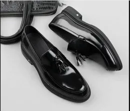 Casual Shoes Fashion Breathable Genuine Leather Men'S Slip On Tassel Loafers For Men