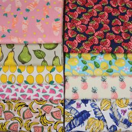 Pillow Fruits Printed 12OZ Cotton Canvas Fabric Thick Fabrics for Sewing Canvas Bag Pillow Curtain Sofa Tablecloth Material