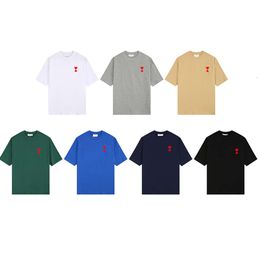 Designer New embroidery t shirts Mens Women of luxury amis t shirt Fashion Men S Casual Tshirt Man Clothing Size S-XL wholesale