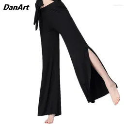 Stage Wear Belly Practice Clothing Modern Dance Split Pants Yoga Sport Soft Ladies Dancing Training Suit Adults Gym Women