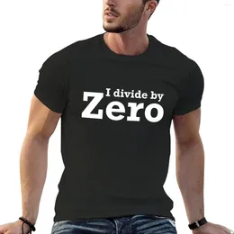 Men's Polos I Divide By Zero T-Shirt Oversized Black T Shirt Mens Graphic T-shirts Pack