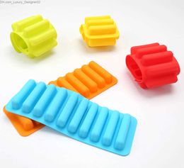 Ice Cream Tools 10 grid rod shaped ice Mould rodless silicone ice tray jelly chocolate Mould ice Mould ice Mould ice tray Q240425