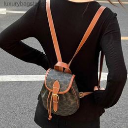 Women Retro Original Cellin Designer Bags Leather Backpack with High Quality Original Logo