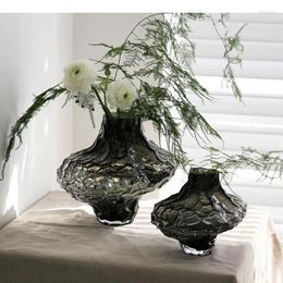 Vases Creative Irregular Shaped Glass Vase Hydroponic Flower Pots Decorative Flowers Arrangement Desk Decoration Modern Decor