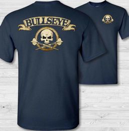 Darts crossbones tshirt bullseye skull shirt throwing darts badge tee shirt Double Side13341014