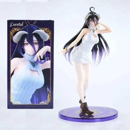 Action Toy Figures Aixlan 22cm Overlord Anime Figure Albedo Sexy Girl PVC Action Figure Ainz Ooal Gown Figurine Collectible Model Toys Kid Gift Y240425TDSO