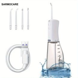 Irrigators Oral Irrigator Portable Dental Water Flosser USB Rechargeable Water Jet Floss Tooth Pick 4 Jet Tip 350ml 4 Modes IPX7