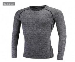 Autumn and winter outdoor sports men long sleeved sports quick drying Tight fit fitness suit Tshirt Has a strong elasticity1482883