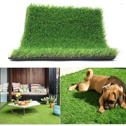 Decorative Flowers Artificial Turf 5FTX10FT (50 Square Feet) - Indoor And Outdoor Garden Lawn Landscape Synthetic Grass Mat Thick Fake