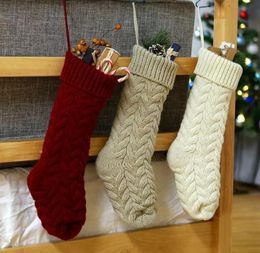 Personalised High Quality Knit Christmas Stocking Gift Bags Knit Christmas Decorations Xmas stocking Large Decorative Socks FY29323450118