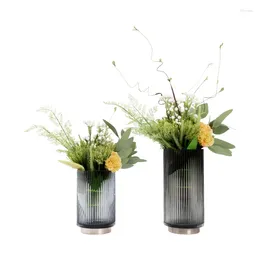 Vases Creative Artificial Flower Floral Designer Combination Ornaments Console Soft Decorations Wall Vase Home Decoration