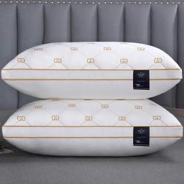 Pillow Hotel Pillow for Sleeping Soft Fluffy Filling Down Low Medium High Bed Pillow Matte Thickened Machine Washable Pillow Inner 1pc