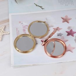 Mirrors 1 Pcs Vintage Alloy Compact Pocket Mirror Folded Makeup Cosmetic Mirror Magnifying Compact And Portable For Travel Friend Gift