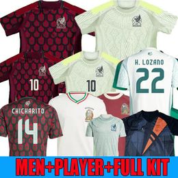 2023 2024 2025 maglia calcistica del Messico H. Losano Chicharito G dos Santos 23 24 25 Shirt da calcio Set di uomini / giocatore versione per adulti kit completo kit uniforme messicana S-4xl