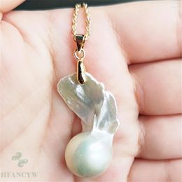 Pendants 15x33mm White Baroque Pearl Necklace 18 Inches Clasp Flawless Hang Classic Real Diy Cultured Women