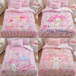 sets 2/3pcs New Cartoon My Melody Bedding Duvet Cover Kids Gifts Teen Boys Girls Bedding Set Single Double Size Room Decor Fashion