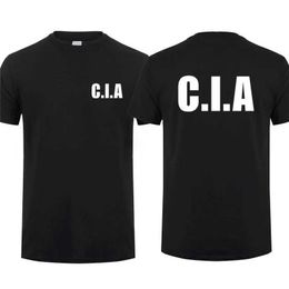 Men's T-Shirts USA CIA T Shirt Man Cool Short Sleeve Funny T-shirt Men Tees Tops Harajuku Streetwear T240425