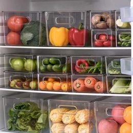 Food Savers Storage Containers Refrigerator drawer manager transparent fruit food can storage box frozen H240425