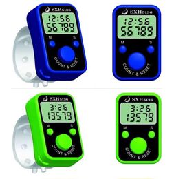 Multifuctional Finger Counters LCD Electronic Hand Tally Counter with time Muslim electronic finger counters tasbih