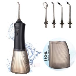 Irrigators Portable Oral Irrigator 7 Modes Rechargeable 330ML Tank Jet Waterproof Water Flosser Dental Water Jet For Tooth Care