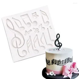 Baking Moulds Musical Note Shape Silicone Simulation Sandwich Cake Mousse Ice Cream Chocolate Mould Fondant Decorating Tools
