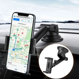 Stands XMXCZKJ Telescopic Car Clip Mobile Phone Holder Suction Cup Car Windshield Dashboard Phone Holder For Iphone 11 Samsung Xiaomi 9