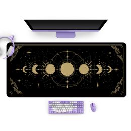 Mice Extra Large Kawaii Purple Gaming Mouse Pad Moon Phase Magic Celestia XXL Desk Mat Water Proof Nonslip Laptop Desk Accessories