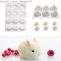 Ice Cream Tools 3D creative food grade silicone rabbit ice cream Mould mouse cake chocolate baked gluten Q240425