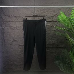 Men's pants summer new fashion men's pants counter business casual slim suit pants plaid letter pattern pantsAA2256