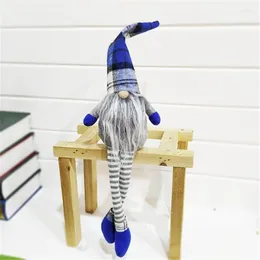 Christmas Decorations D&P 1PCS Many Kinds Cute Decoration Sitting Long Leg No Face Elf Doll For Home Year Gift Kids