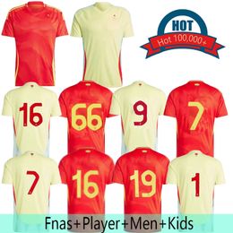 2024 european cup spanish national team football jersey asensio ferran morata 24 25 spanish mens and childrens home and away suit fati ansu olmo rodri