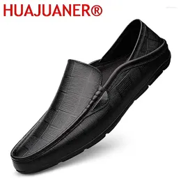 Casual Shoes Genuine Leather Loafers Men Driving Cow Men's Handmade Classic Moccasins Man Boat