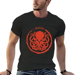 Men's Polos Cthulhu Red Logo T-Shirt Blouse Kawaii Clothes Aesthetic Clothing Quick Drying