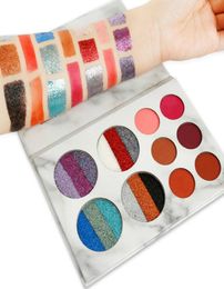 selling 18 Colours Rainbrow Shine Glitter makeup eyeshadows eye shadow palette Marble MakeUp cosmetic eyeshadow palette Matte E2408114