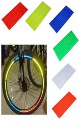 B014 Fluorescent MTB Bike Bicycle Motorcycle Wheel Tyre Tyre Reflective Stickers Strip Decal Tape Safety Silver Fashion6972538