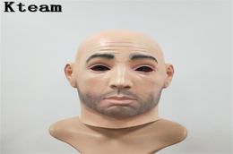 Male Face mask latex silicone Machina realistic human skin masks Halloween dance masquerade Beautiful Crossdress Mask reveal women3784654