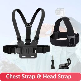 Accessories Head Strap & Chest Strap Mount Adjustable for GoPro Hero 12 11 10 9 8 7 5 AKASO SJCAM Insta360 Yi DJI Action Camera Accessories