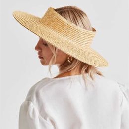 Wide Brim Hats Bucket Hats Summer Sky Top Round Sun Hat Suitable for Women Elegant Wide and Wide Brim Beach Straw Hat Casual Panama Hat UV Protection Hat 240424