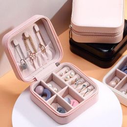 Cosmetic Bags Small Jewellery Box For Women Earings Rings Necklace Case Travel Jewlery Organiser Luxury Zipper Closure