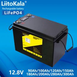 Part LiitoKala 12V 12.8V 50Ah 60Ah 100Ah 120Ah 150Ah 180Ah 200Ah LiFePO4 Battery For RV Campers Golf Cart OffRoad Offgrid