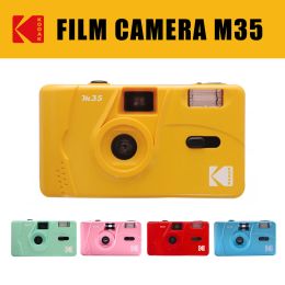 Camera Classic Original Kodak Vtg Mini Camera M35 NonDisposable Retro 35mm Roll Manual Reusable FilmCameras with Flash Wind and Rewind