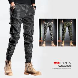 Pants BAPAI Men's Fashion Oversized Camouflage Cargo Pants Outdoor Army Pants Multifunctional Combat Trousers Thin Jungle Combat Pants