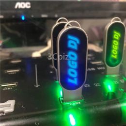 Drives 2023 Brand New DJ Creative Colourful LED LOGO USB 2.0 Memory Flash Pendrive 16GB 32GB 64GB 128GB