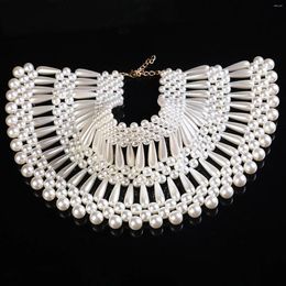 Pendant Necklaces Pearl Necklace Shawl Beaded Bib Choker Collar Jewelry For Women