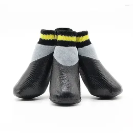 Dog Apparel 10Sets Pet Socks Waterproof Anti-Slip Shoes For Big Dogs Rubber Foot Cover Products