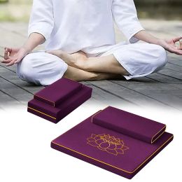 Pillow 2 Pieces Yoga Mats Floor Pillows Seating Sitting Pillow Portable Meditation