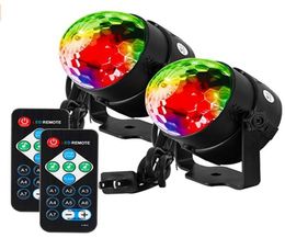 Party Lights Disco Ball Strobe Light Disco Light 7 Colours Sound Activated Stage Light with Remote Control for Festival Bar Club Pa2407322