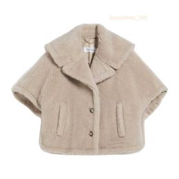 Designer Coats Cashmere Coats Luxury Coats Maxmaras Womens Sheep Camel Hair And Silk Large Flip Collar Warm And Thick Coat