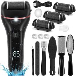 Files NEW Rechargeable Electric Foot File Callus Remover Machine Pedicure Device Foot Care Tools Feet For Heels Remove Dead Skin black